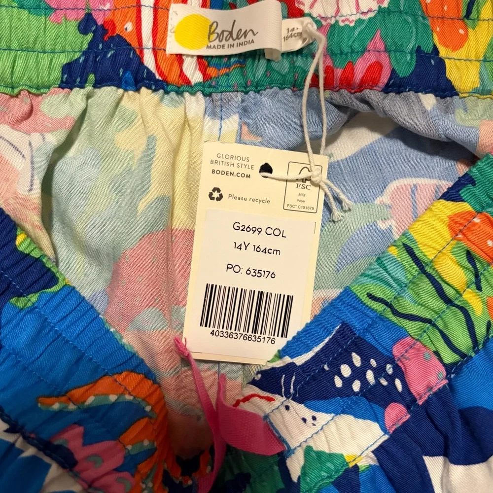 Boden Coral Reef Relaxed Jogger Pants - Size 14 - Picture 3 of 3